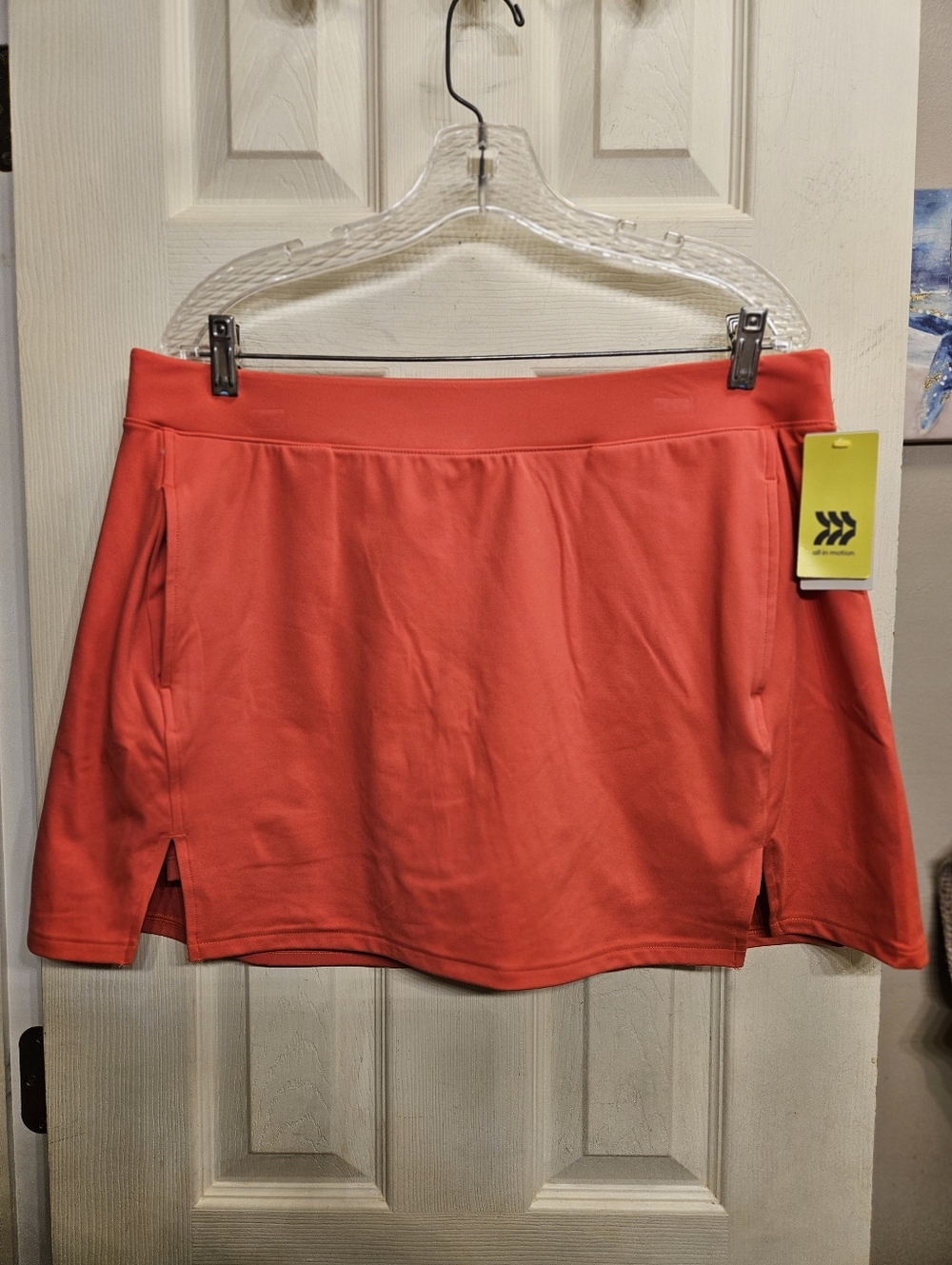 All in motion high rise slim fit skort athletic skirt pink womens XL